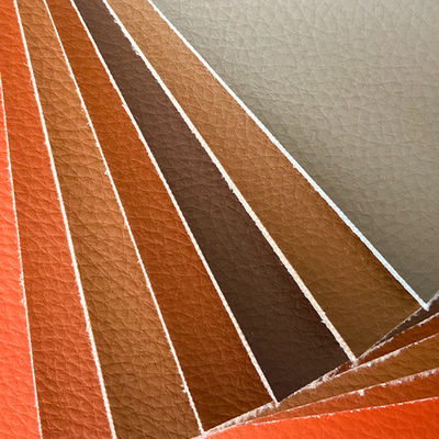 Litchi Embossed PVC Eco Synthetic Leather Ultra Comfy Easy Clean For Hotel Mall Furniture