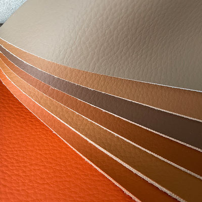 Eco Synthetic PVC Leather Material Litchi Pattern Sustainable For Public Areas