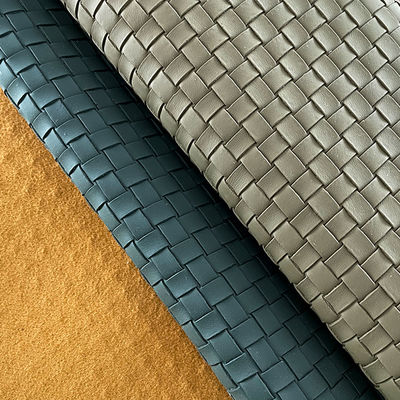 Colorfast Woven PVC Synthetic Leather Custom Design For Hospitality Furniture