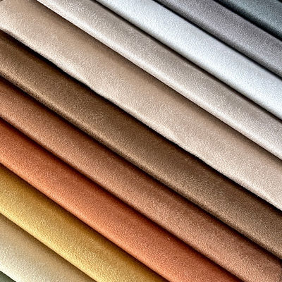 Velvety Soft Suede Fabric Easy Care Polyester For Sofas Beds In Stock Now