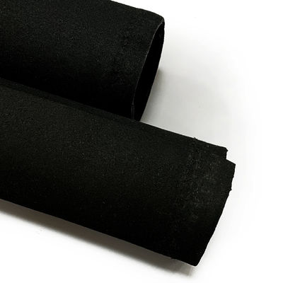 Luxe Faux Leather Material Ultra Soft Island Micro Suede Fabric Pure Black
