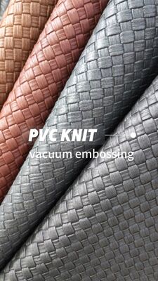 1.4mm Thickness Knit Built Pattern PVC Leather with Customizable Color for Classic Style Furniture